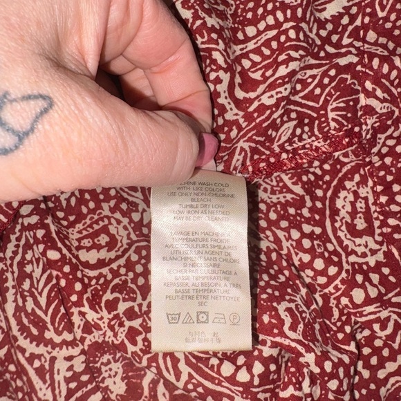 We The Free Pink Long Sleeve Blouse with Mandarin Collar - Picture 5 of 6